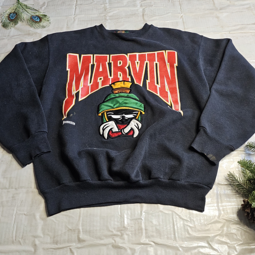 Marvin the Martian Navy Crewneck Sweater